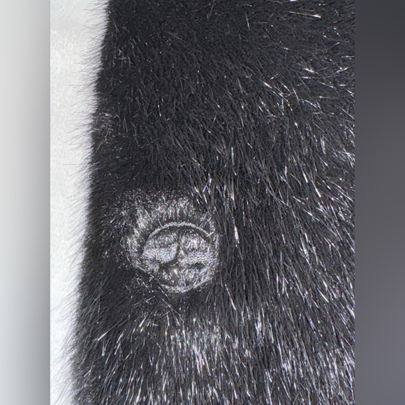 Vintage Split Black Bunny fur Coat - Picture 4 of 12